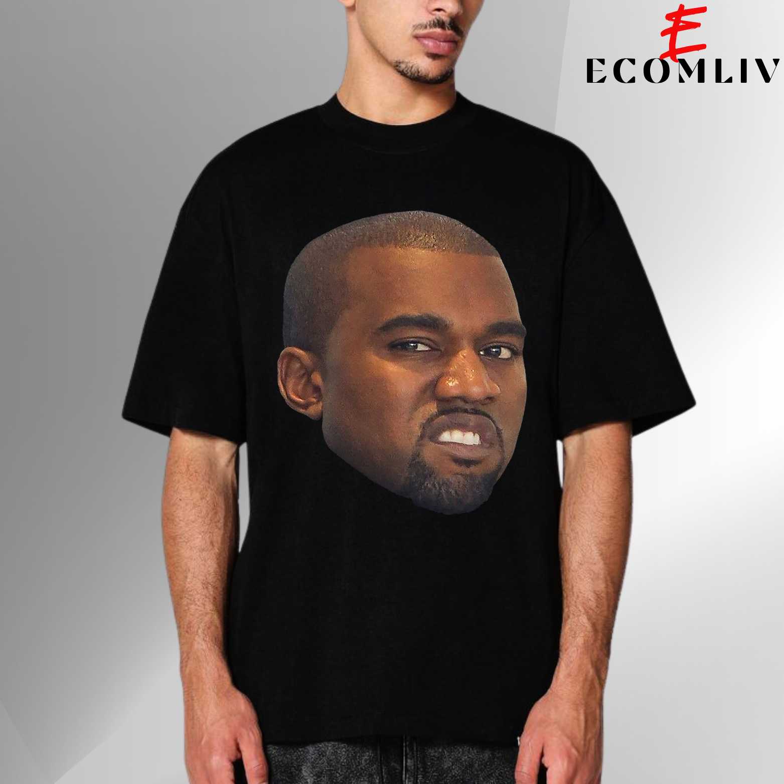 Kanye West Face T-Shirt, Unisex Streetwear Shirt
